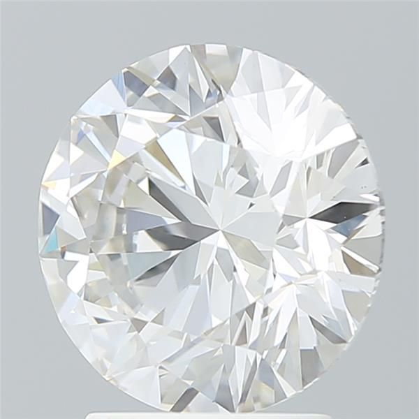 2.73 Carat round Lab Grown Diamond Front View