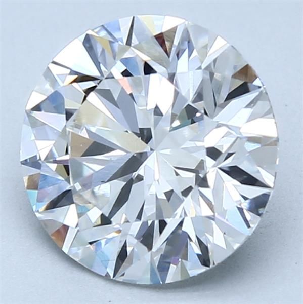 2.58 Carat round Lab Grown Diamond Front View