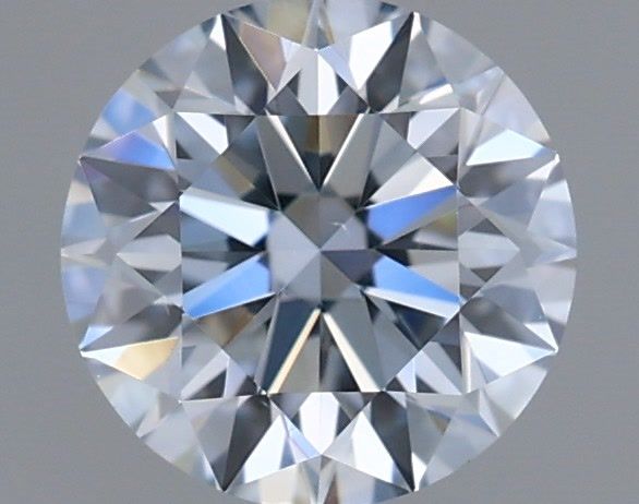 Actual 0.59 carat Fancy Light Blue Round lab-grown diamond