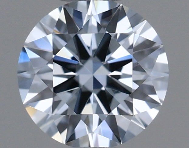 Actual 0.4 carat Fancy Light Blue Round lab-grown diamond