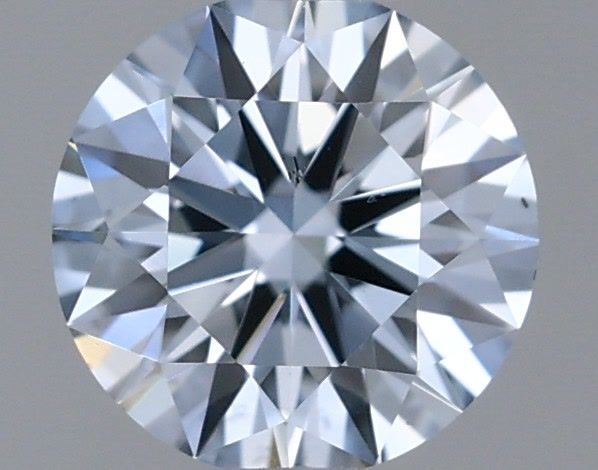 Actual 0.34 carat Fancy Blue Round lab-grown diamond