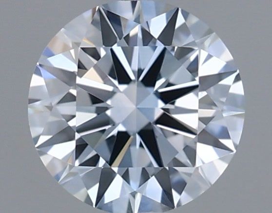Actual 0.6 carat Fancy Blue Round lab-grown diamond