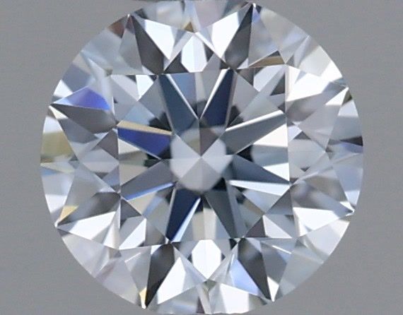 Actual 0.4 carat Fancy Light Blue Round lab-grown diamond