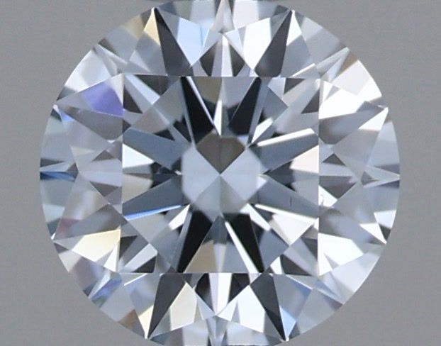 Actual 0.37 carat Fancy Light Blue Round lab-grown diamond