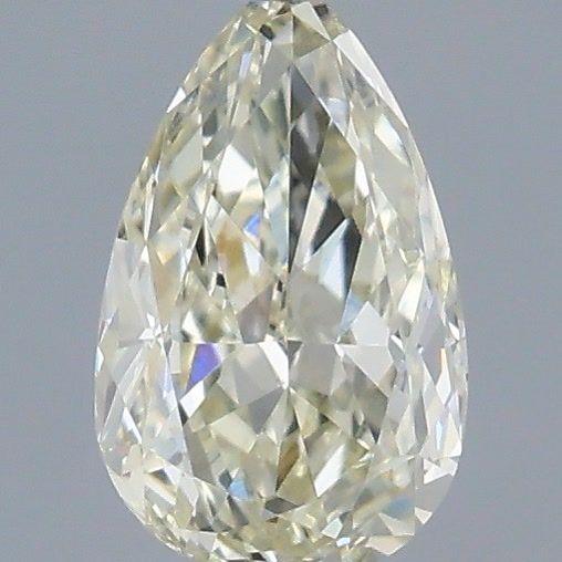 Actual 0.24 carat Light Yellow Pear lab-grown diamond
