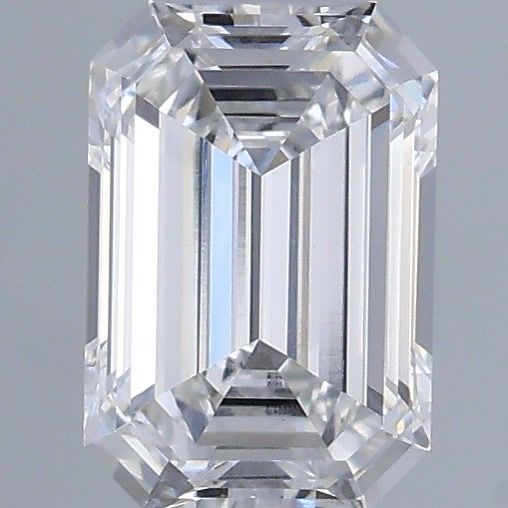 Actual 0.44 carat E Emerald lab-grown diamond